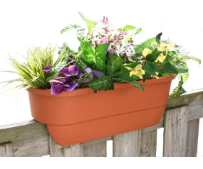 24" Dual Rail Outdoor Planter - Image 5
