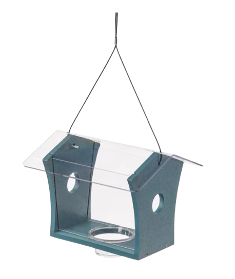 Bluebird Feeder in Blue Recycled Plastic