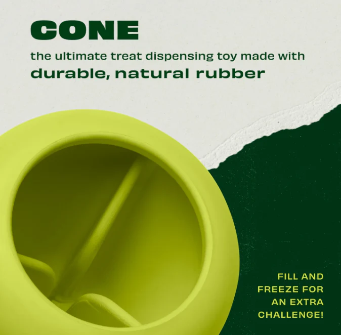 Benebone Natural Rubber Cone Enrichment Dog Toy - Image 2