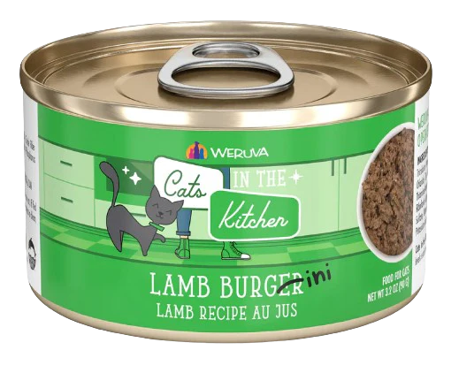 Cats in the Kitchen  Lamb Burger-ini Lamb Recipe Au Jus Canned Cat Food, 3.2oz