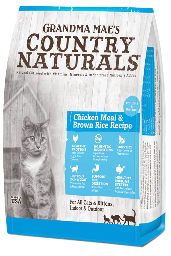 Grandma Mae's Country Naturals Chicken Meal & Brown Rice Recipe for Cats & Kittens, 6lbs