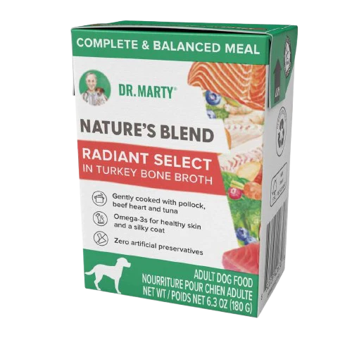 Dr Marty Nature's Blend Radiant Select in Turkey Bone Broth Wet Dog Food, 6.3 Ounces