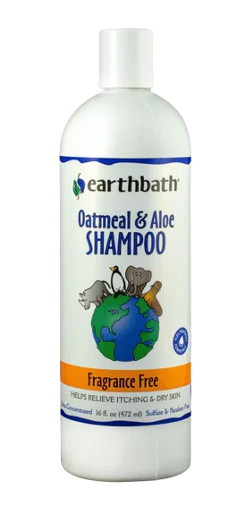 Earthbath Oatmeal & Aloe Hypoallergenic Shampoo for Pets - Fragrance Free, 16oz