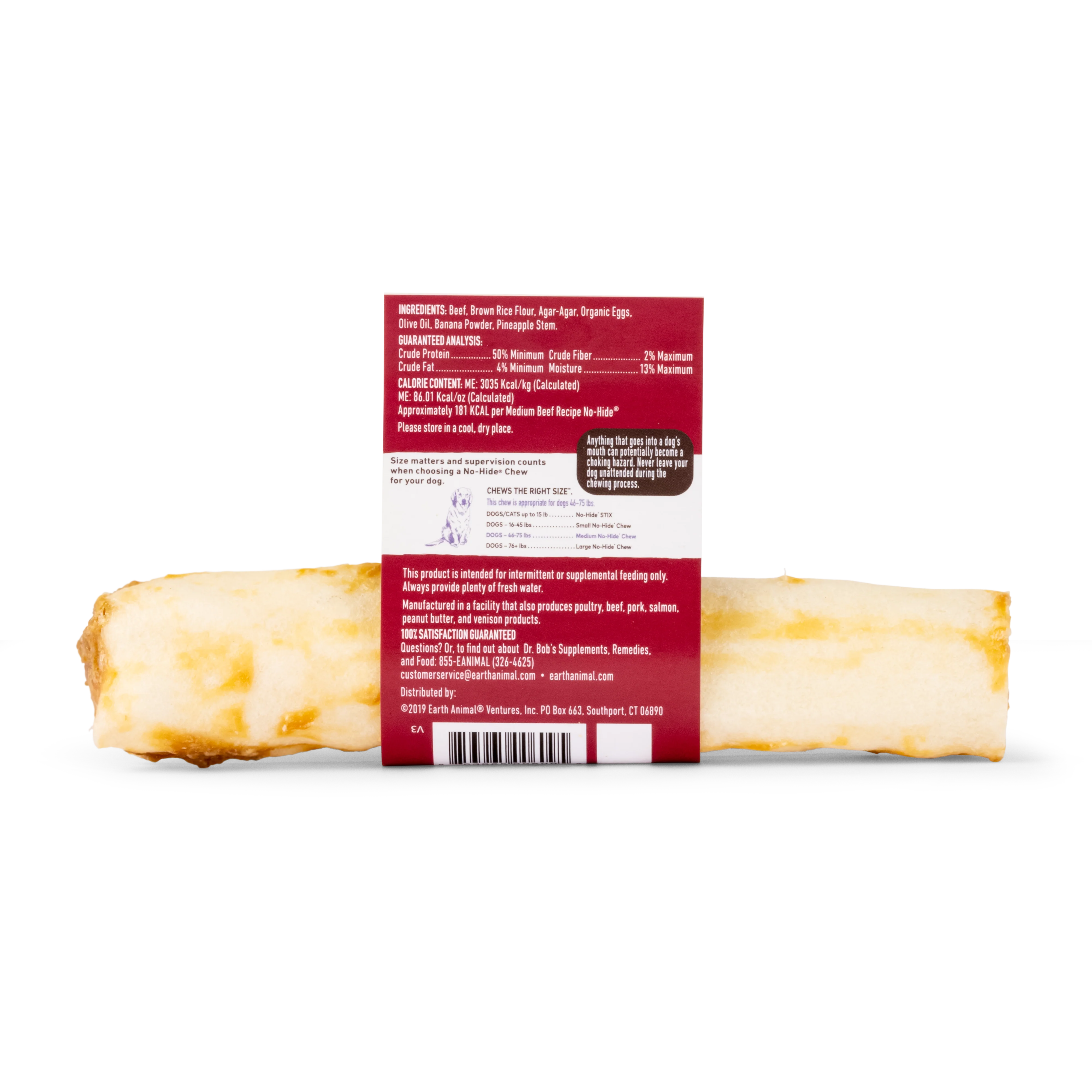 Earth Animal Beef No-Hide Wholesome Dog Chews- Medium, 7" - Image 3