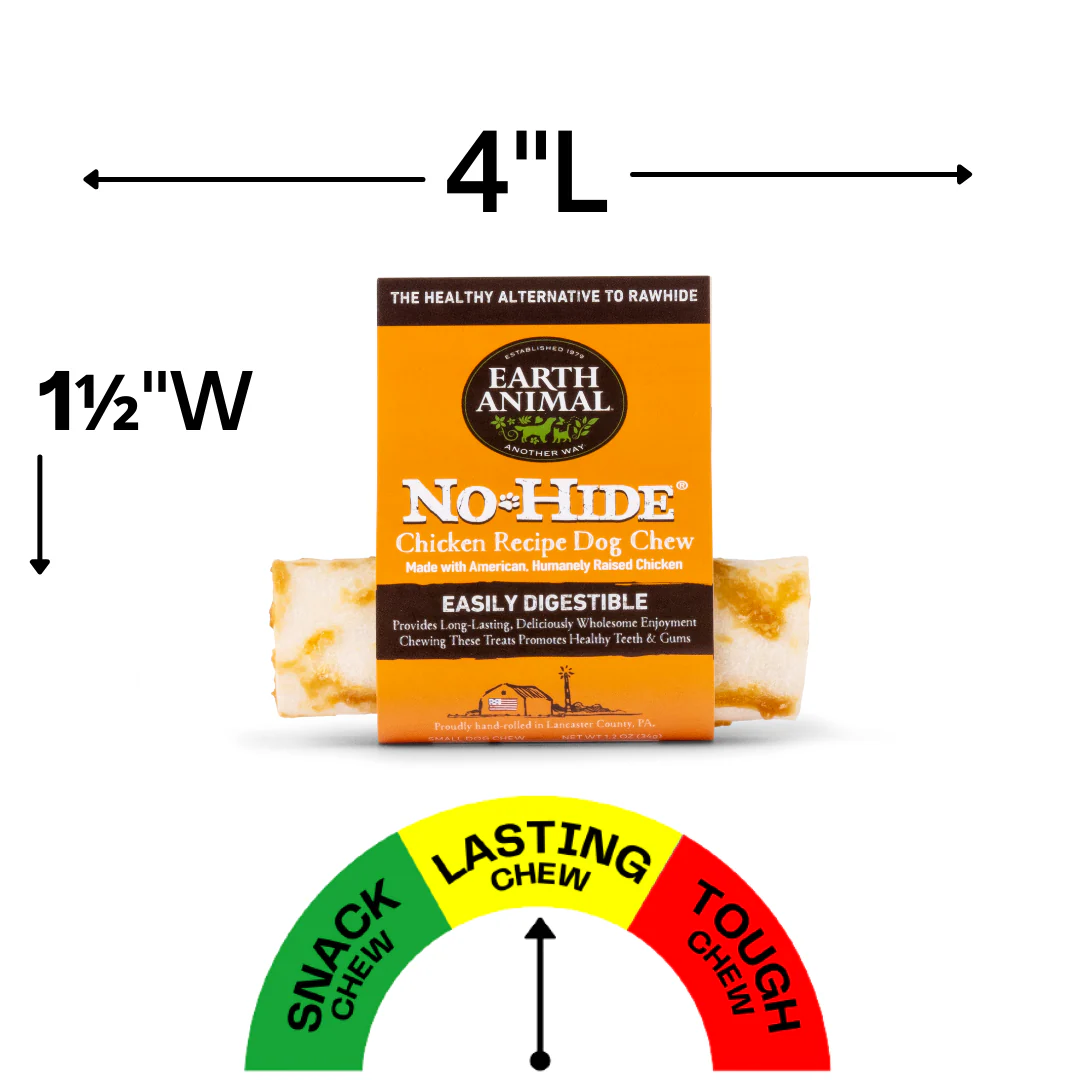 Earth Animal Chicken No-Hide Wholesome Dog Chews - Small, 4"