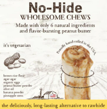 Earth Animal Peanut Butter No-Hide® Wholesome Dog Chews - Small, 4" - Image 5