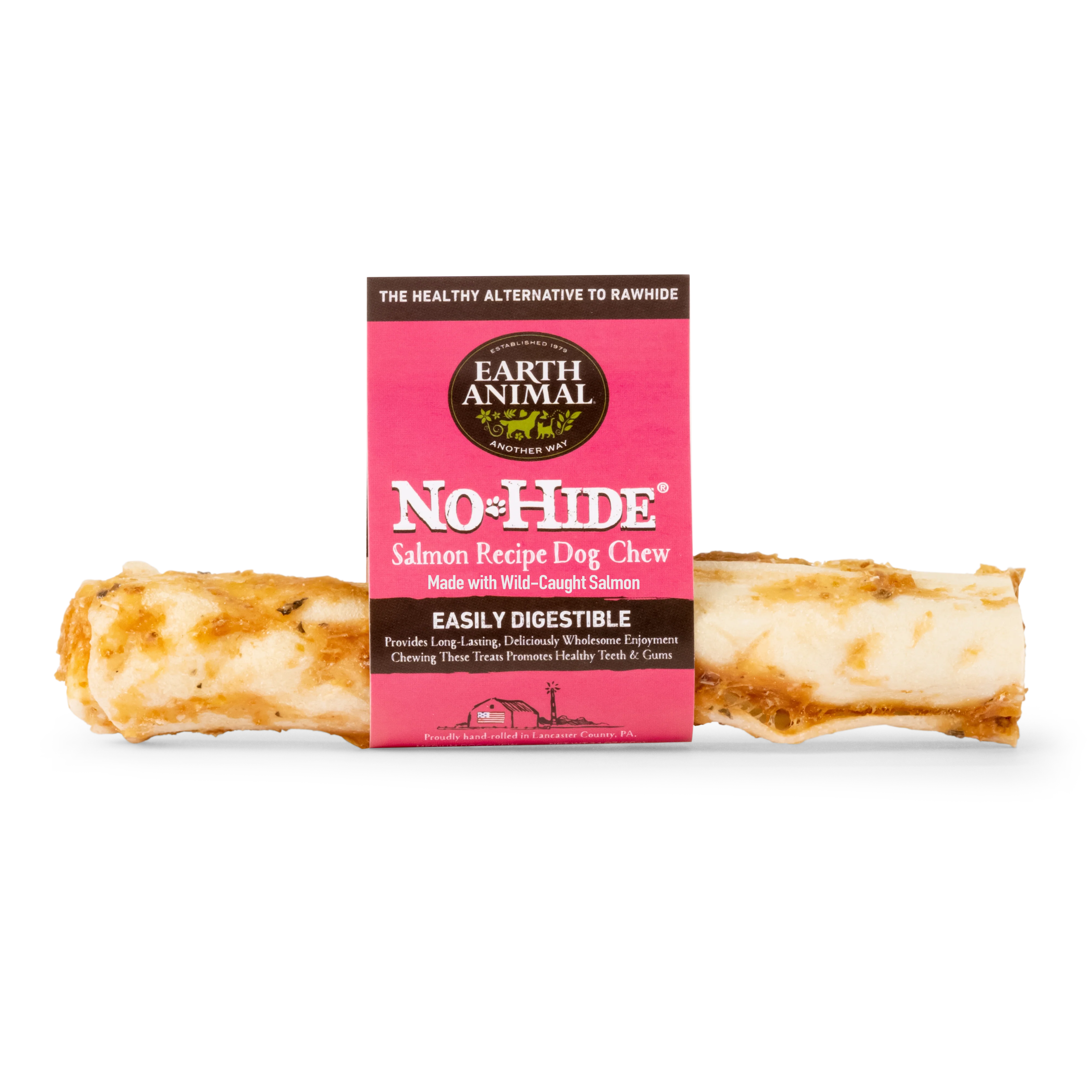 Earth Animal Salmon No-Hide® Wholesome Dog Chews- Medium, 7" - Image 2