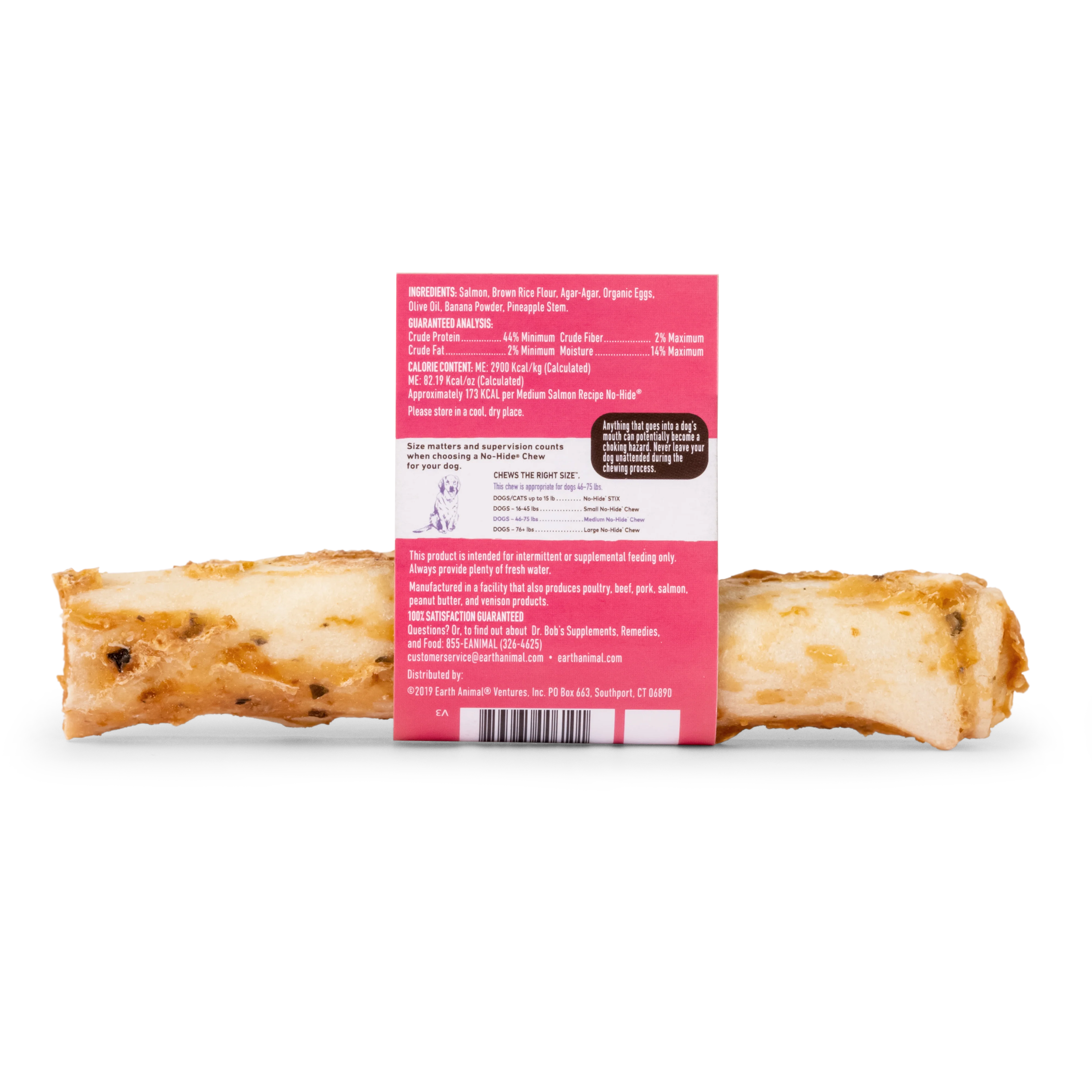 Earth Animal Salmon No-Hide® Wholesome Dog Chews- Medium, 7" - Image 3