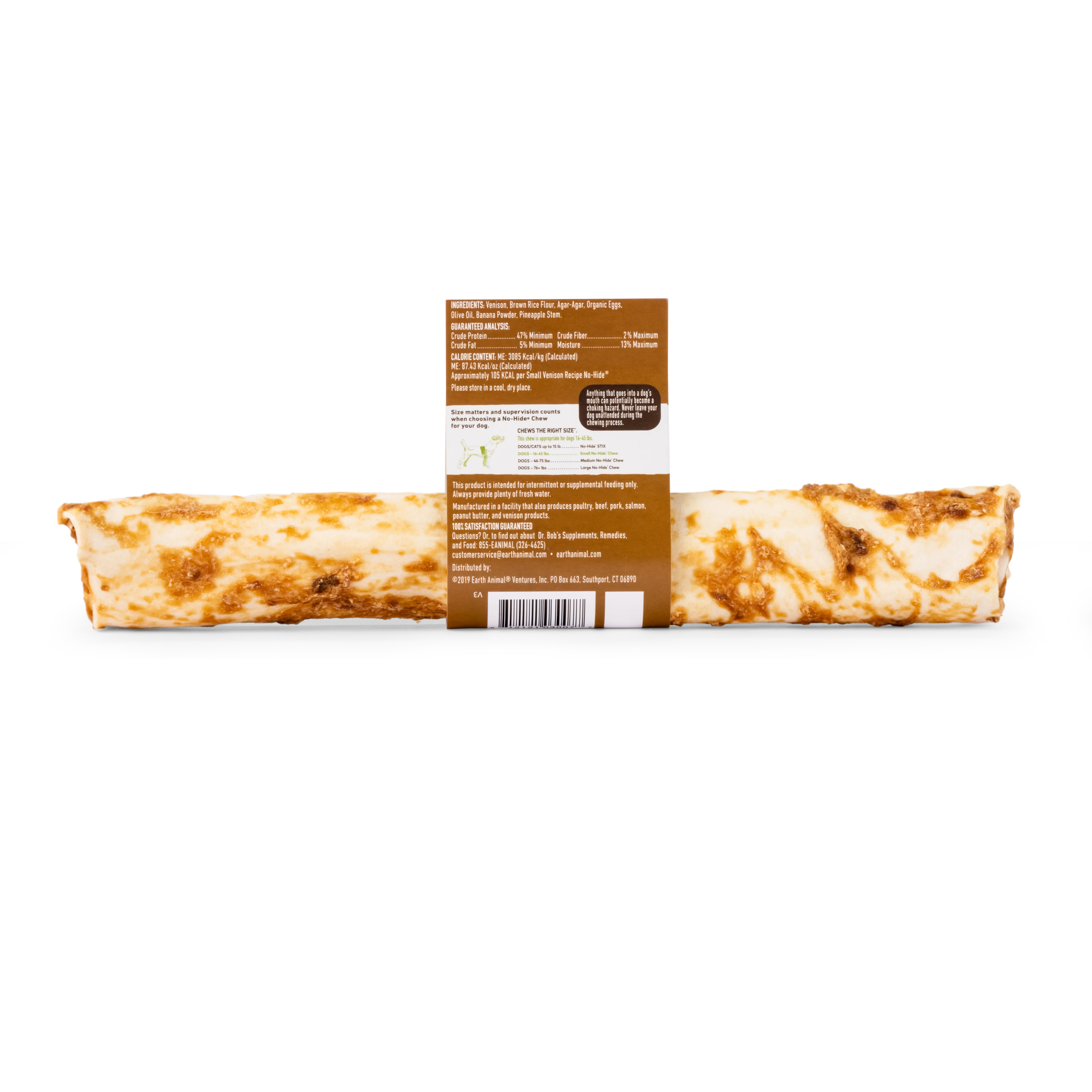 Earth Animal Venison No-Hide Wholesome Dog Chews - Large, 11" - Image 3