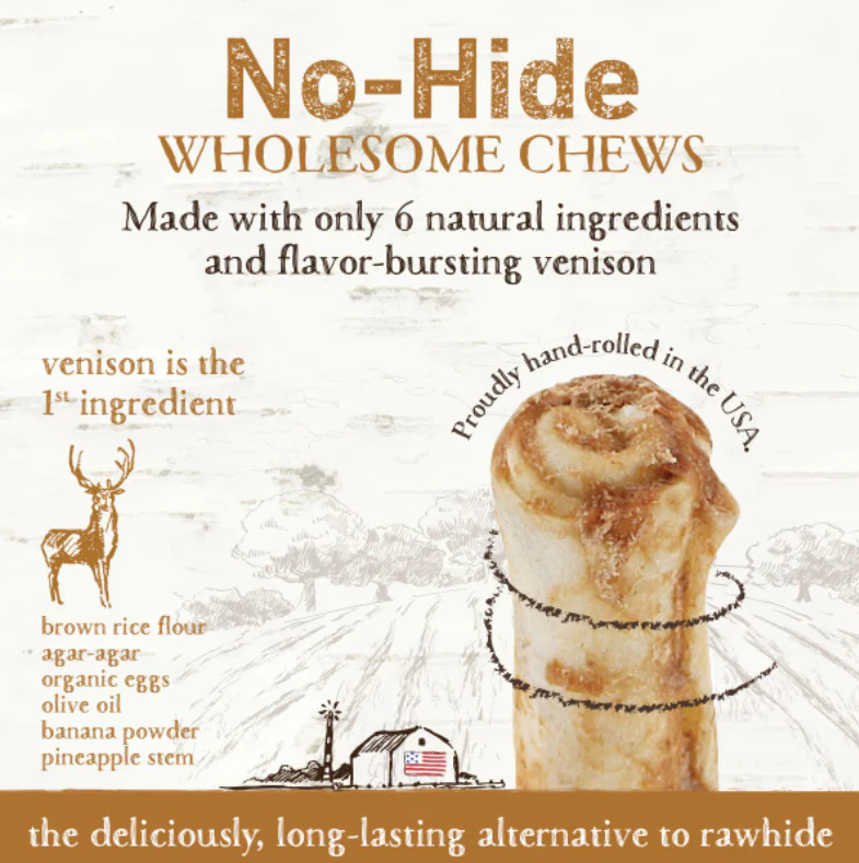 Earth Animal Venison No-Hide Wholesome Dog Chews - Large, 11" - Image 5