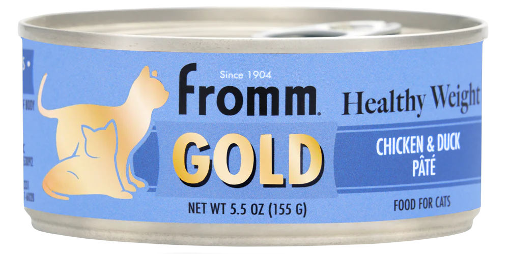 Fromm Gold Adult Healthy Weight Chicken & Duck Pate Canned Cat Food, 5.5oz