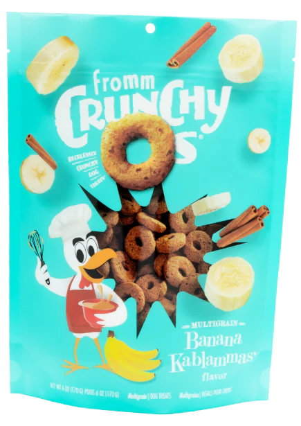 Fromm Crunchy O's Banana Kablammas Flavor Dog Treats, 6oz bag