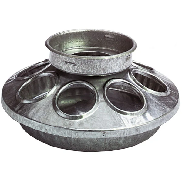 Galvanized Mason Jar Feeder Base, 1 quart capacity