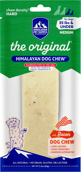Himalayan Dog Chew Bacon, Medium - for Dogs up to 35lbs, 2.3oz