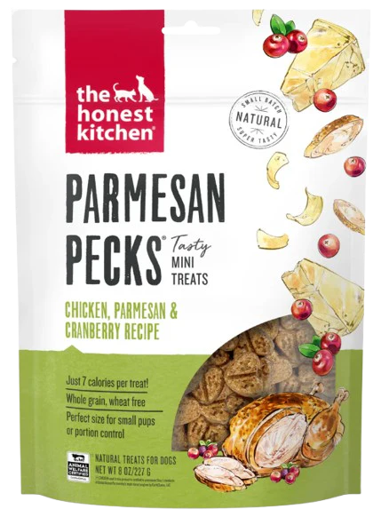 The Honest Kitchen Parmesan Pecks: Chicken & Cranberry Dog Treats, 8oz