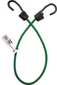 32" Bungee Cord, Rubber, Gray, Hook End