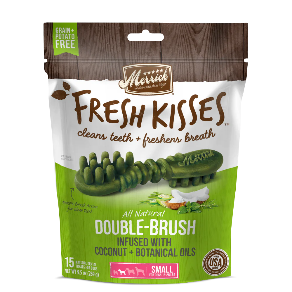 Merrick Fresh Kisses Grain Free Coconut Oil and Botanicals Small Dental Dog Treats