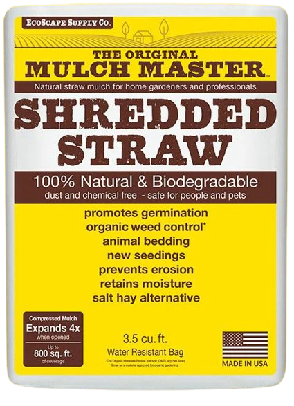 Mulch Master Shredded Straw, 3.5 cu ft
