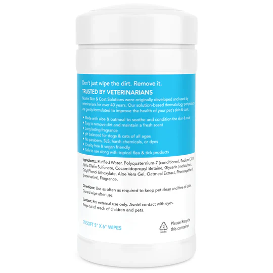 Nootie Waterless Shampoo Wipes with Aloe & Oatmeal, Sweet Pea & Vanilla 70CT - Image 2