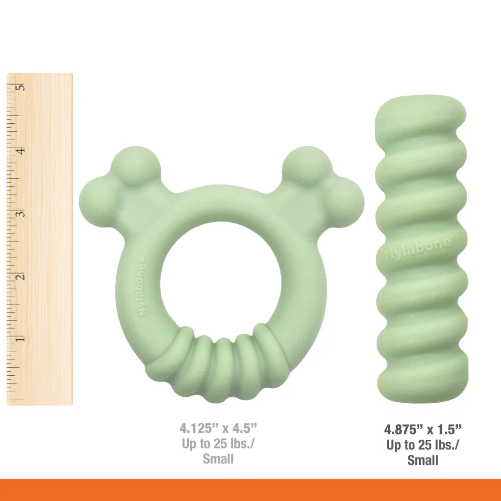 Nylabone Sensory Material Puppy Teething Ring Dog Toy - Image 2