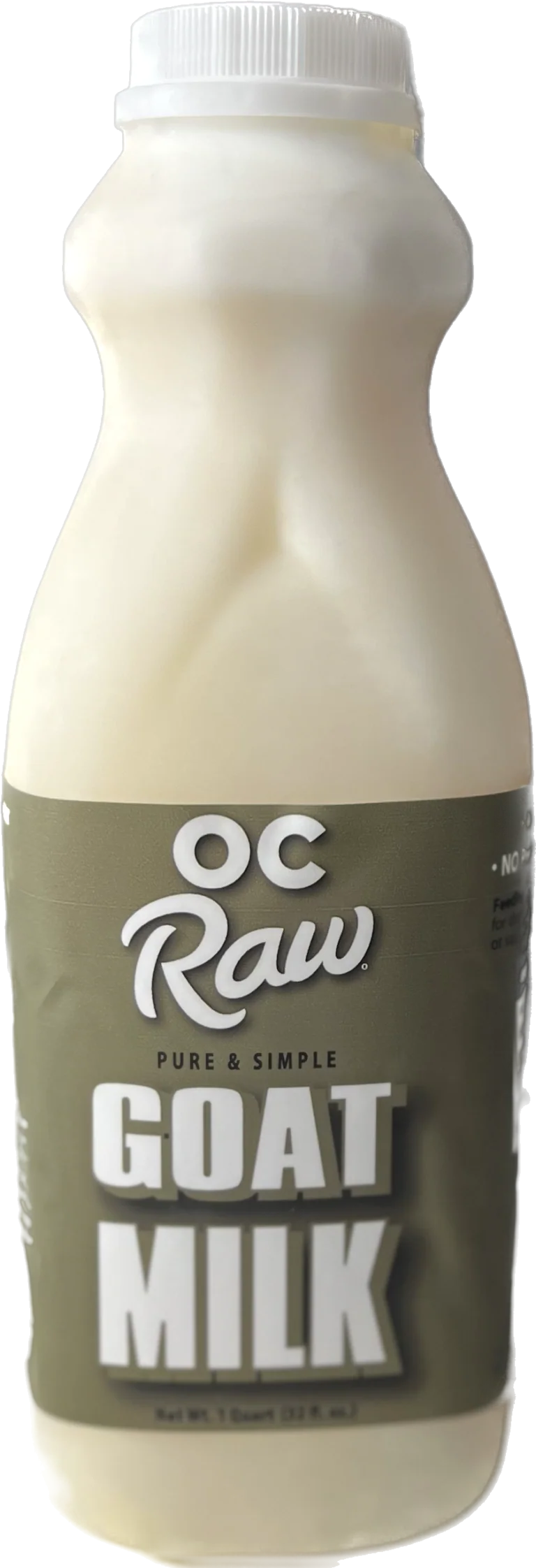 OC Raw Pure & Simple Goat Milk for Dogs, 1qt (32oz)