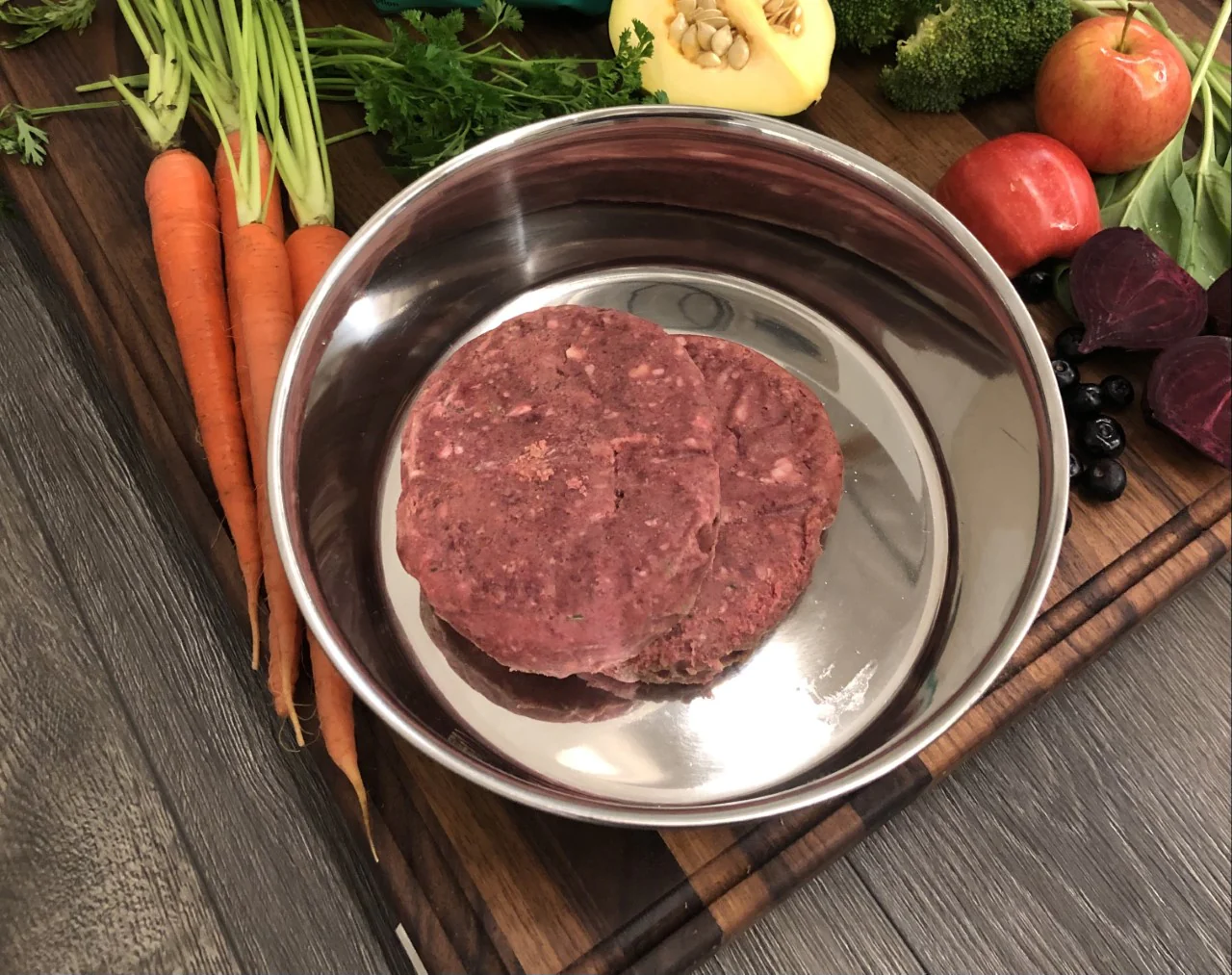 OC Raw Beef & Produce Patties Frozen Dog Food - Image 4