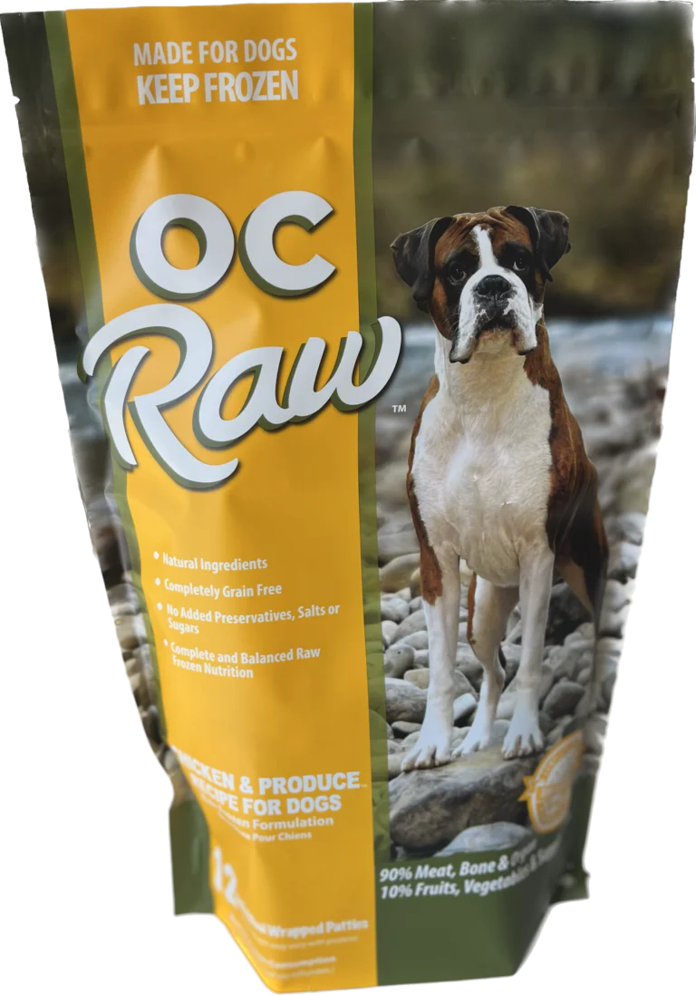 OC Raw Chicken & Produce Patties Frozen Dog Food - Image 2