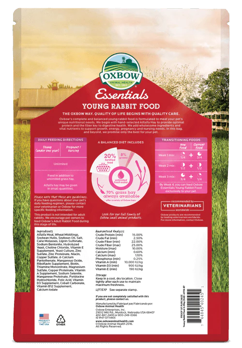 Oxbow Essentials - Young Rabbit Food - Image 2