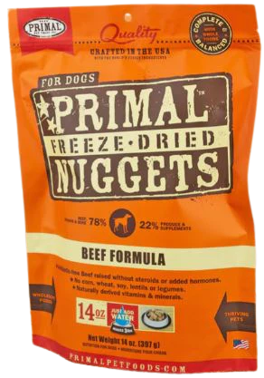 Primal Freeze-Dried Nuggets for Dogs, Beef