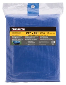 Tarp, Blue Polyethylene, 20"LX20"W, 5ml Thick - Image 2