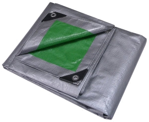Tarp, Green & Silver Polyethylene, 30"LX20"W, 8ml Thick