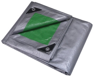Tarp, Green & Silver Polyethylene, 10"LX8"W, 8ml Thick