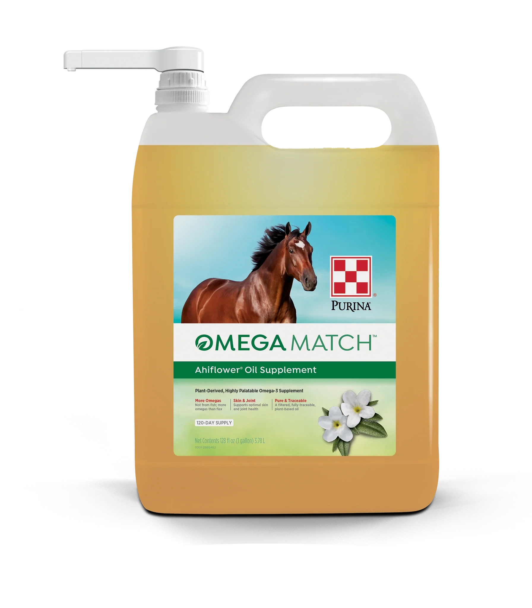 Purina Omega Match Equine Ahiflower® Oil Supplement- 32 OZ and 1 Gallon Available - Image 2