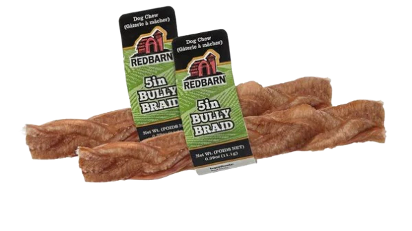 Redbarn Braided Bully Stick, 5" Single