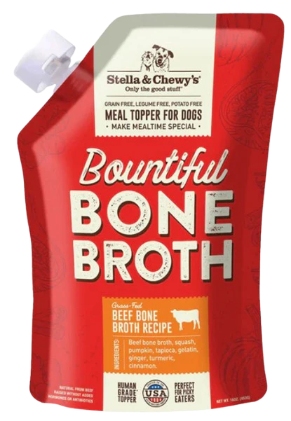 Stella & Chewy's Bountiful Bone Broth Grass-Fed Beef Recipe for Dogs, 16oz