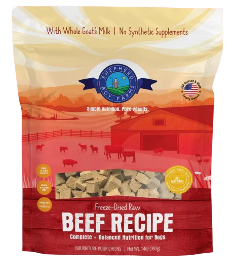 Shepherd Boy Farms Raw Freeze-Dried Dog Food, Beef Recipe, 14oz