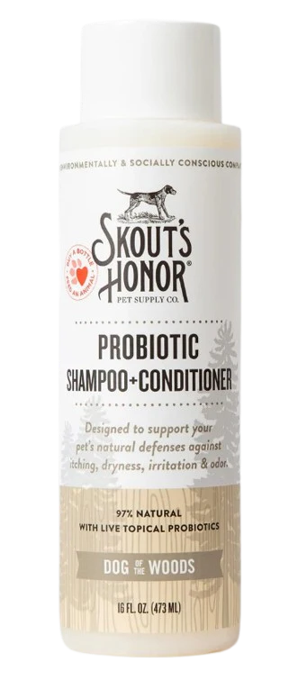 Skout's Honor Probiotic Shampoo + Conditioner for Dogs & Cats, Dog of the Woods, 16oz
