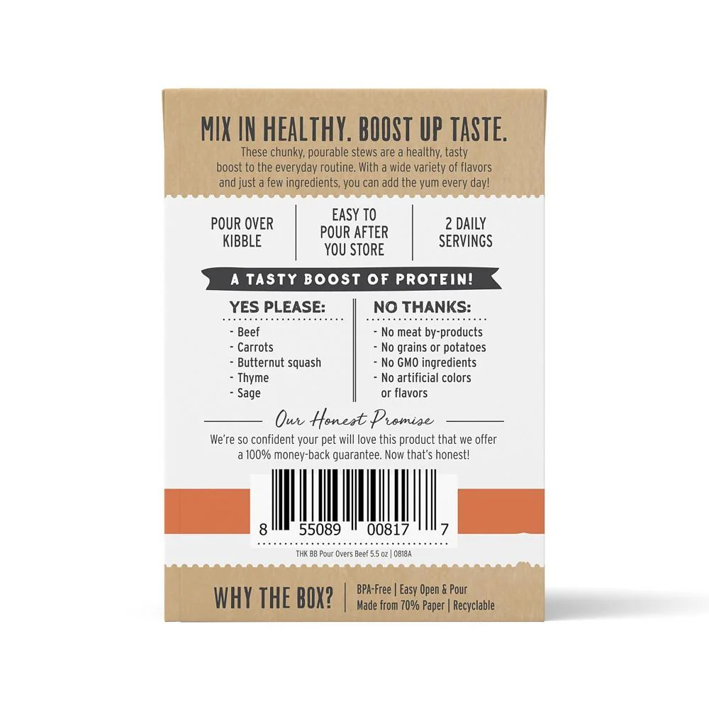 The Honest Kitchen Bone Broth Pour Overs Beef Stew Recipe Food Topper for Dogs - Image 2