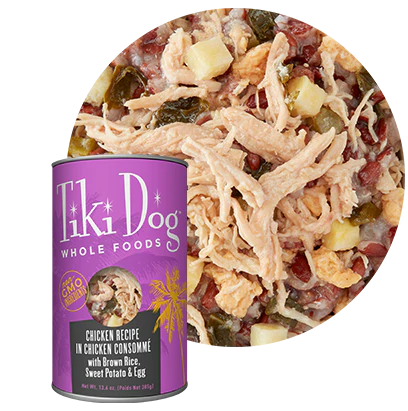 Tiki Dog Whole Foods Chicken Recipe in Chicken Consommé Canned Dog Food, 13.6oz - Image 2