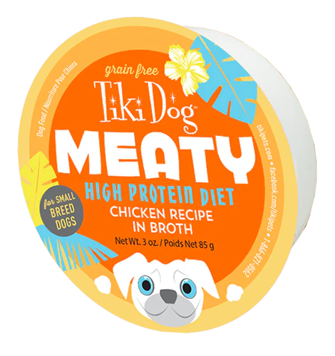 Tiki Dog™ MEATY Chicken Recipe in Broth Wet Dog Food, 3oz Cup