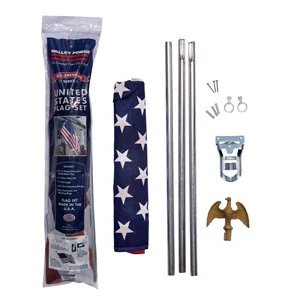 All-American Series 3-piece 3'x5' Flag & Pole Kit