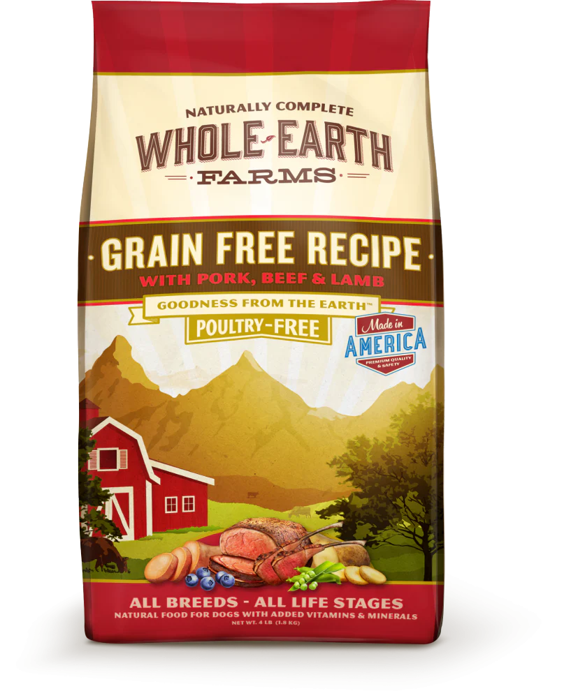 Whole Earth Farms Grain Free Recipe with Pork, Beef and Lamb Dry Dog Food