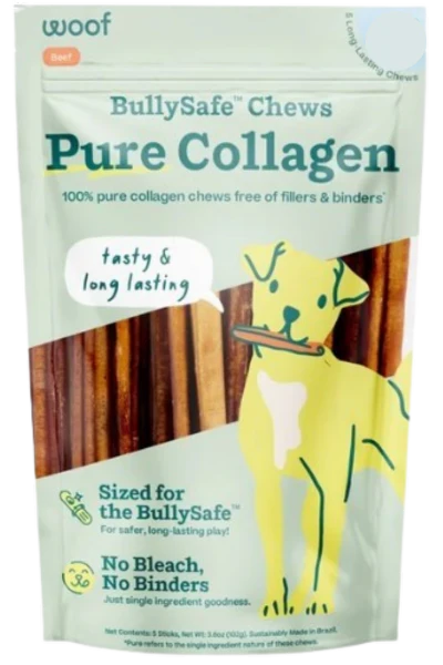WOOF Free Range Bullysafe Bully Sticks, 12" 5pk