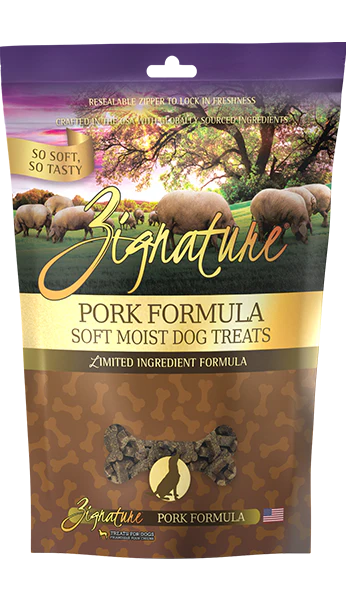 Zignature® Pork Formula Soft Moist Dog Treats, 4oz